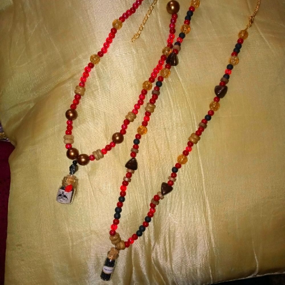 Halloween glass Vile necklace